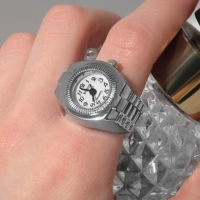 Кольцо &laquo;Время&raquo; часы круг, цвет серебро