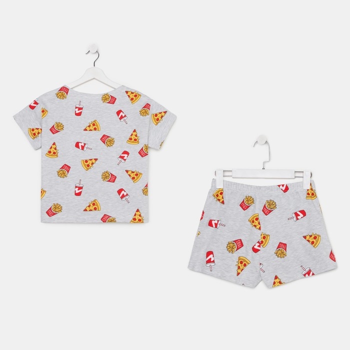Пижама женская (футболка и шорты) KAFTAN Pizza р. 48-50, серый Пижама женская (футболка и шорты) KAFTAN Pizza р. 48-50, серый