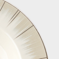 Тарелка глубокая WY Golden rays, d=22 см, фарфор, белая Тарелка глубокая WY Golden rays, d=22 см, фарфор, белая