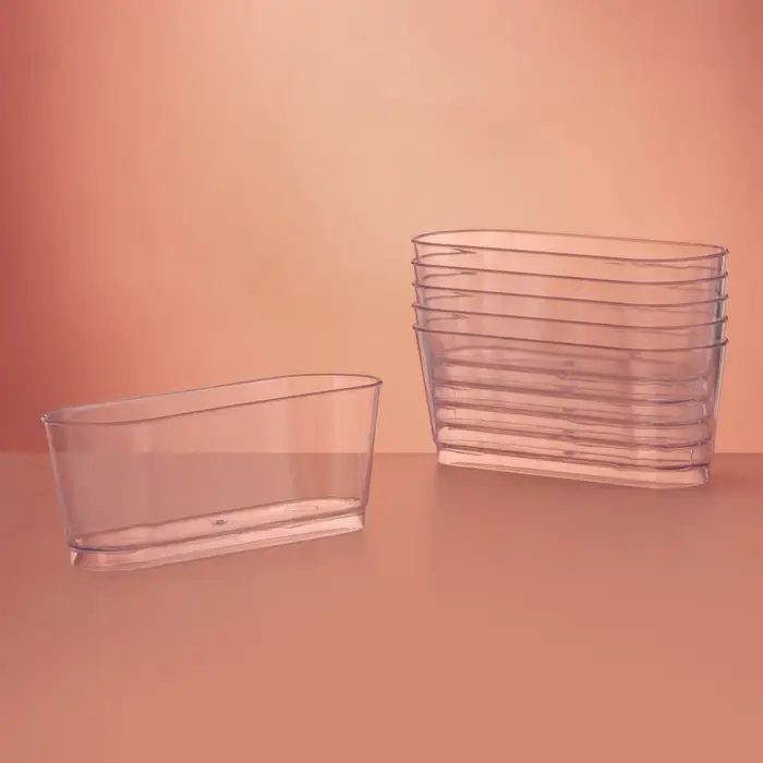 Креманка пластиковая одноразовая овальная &laquo;Лимончелло&raquo;, 100 мл, прозрачная