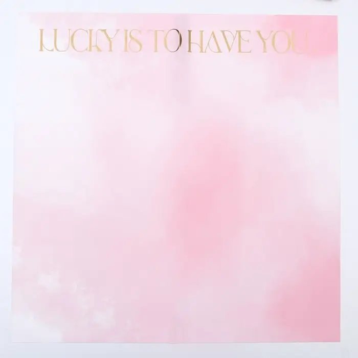 Пленка для цветов матовая, &laquo;Акварель&raquo;, 57&times;57 см, розовый