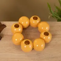 Подсвечник на 4 свечи "Бусы" с 8 сферами, песок 19х19х5,5 см