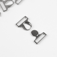 Застёжка для купальника металл 2*2,8см вн 17мм (наб 5шт цена за наб) серебряный АУ