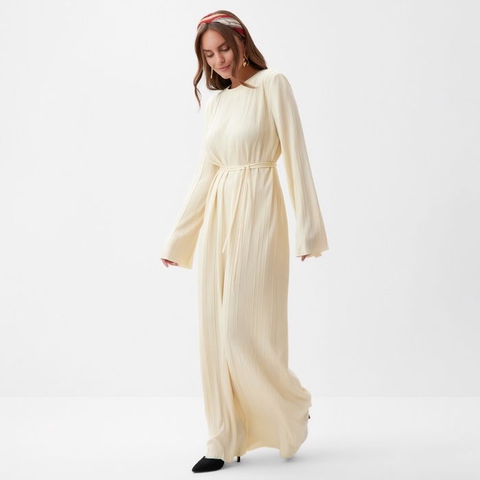 Платье женское MIST Classic collection, макси, размер 48-50, бежевое Платье женское MIST Classic collection, макси, размер 48-50, бежевое