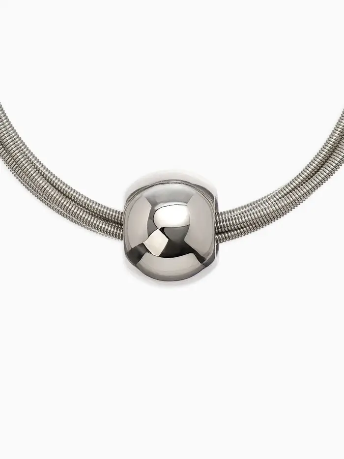 Набор 2 пред-та: колье, браслет "Бусина на нитях", цвет серебро