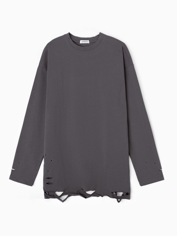 Лонгслив женский MINAKU: One Most Brand, цвет графит, ONESIZE