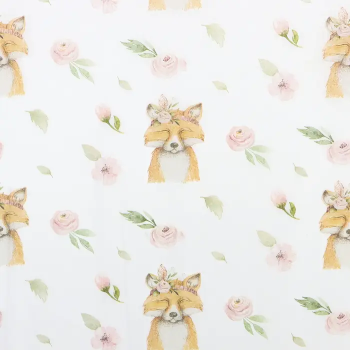 Бумага упаковочная тишью &laquo;Лисица и сад&raquo;, 50 см &times; 70 см, 17 грамм