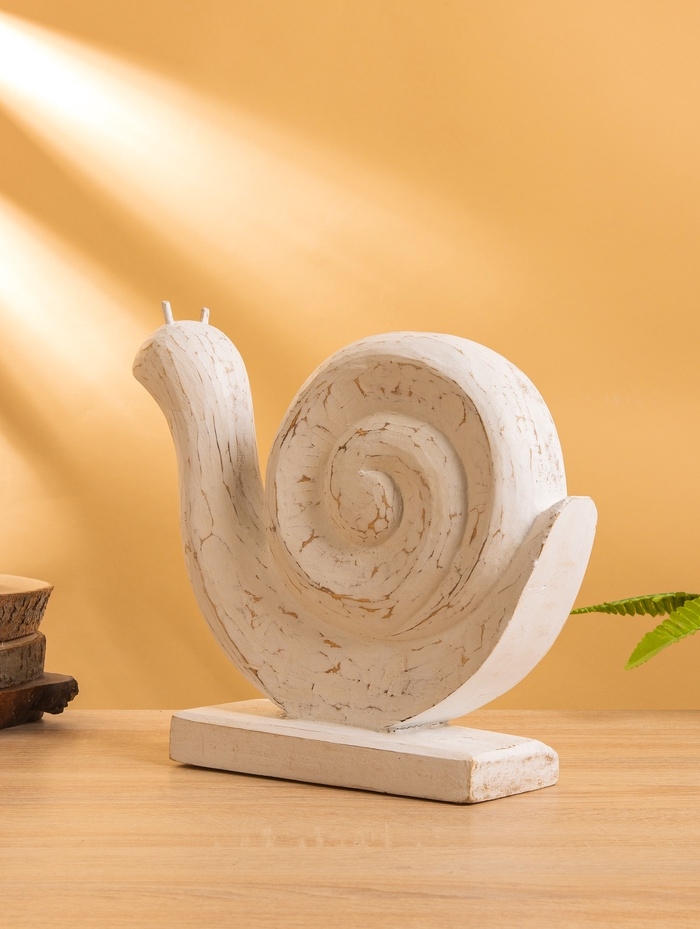 Сувенир &laquo;Улитка&raquo;, 25&times;9&times;32 см, дерево, белый