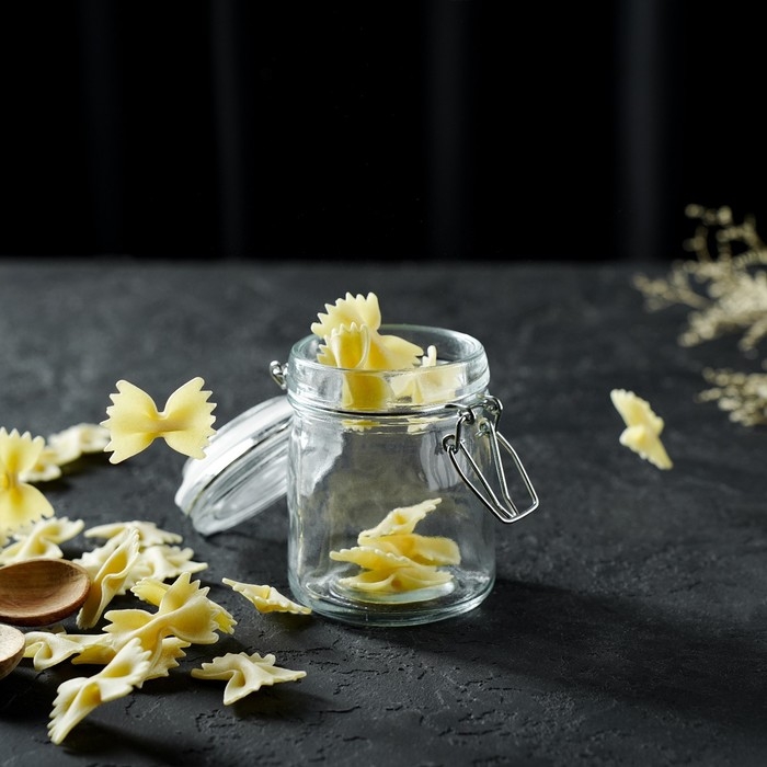 Баночка стеклянная для специй с бугельным замком Доляна &laquo;Галерея&raquo;, 200 мл, 8,5&times;9&times;6,5 см