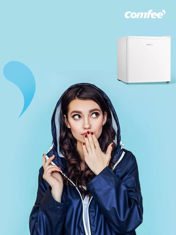 Холодильник RCD76WH1R, 43л, мороз отсек, однокамерный, белый