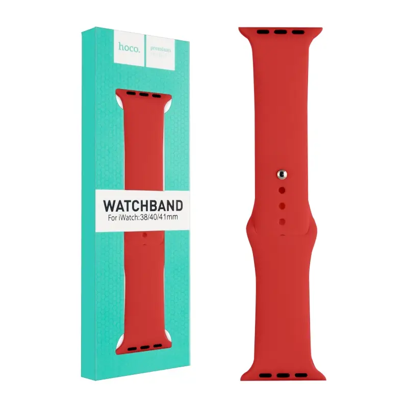 Ремешок для Apl watch 38/40/41mm WA01 Flexible series classic sports silicone stap red HOCO