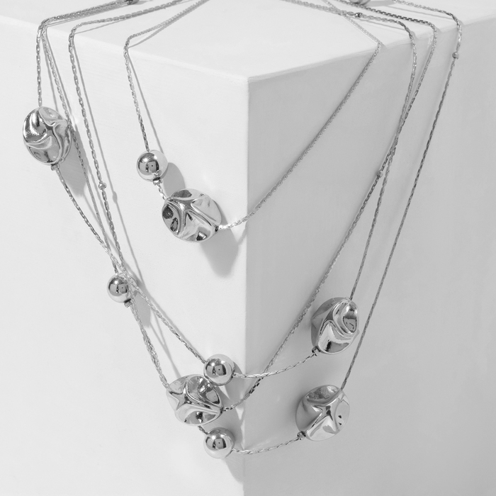 Бусы &laquo;Желание&raquo; безмятежность, цвет серебро, 50см