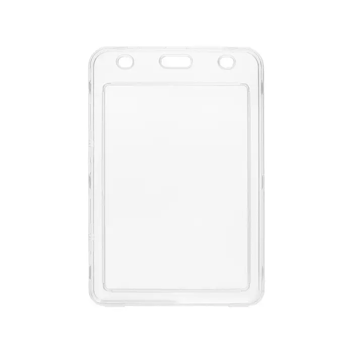 Бейдж вертикальный, внешний размер 132&times;89 мм, внутренний размер 105&times;74 мм, пластик прозрачный