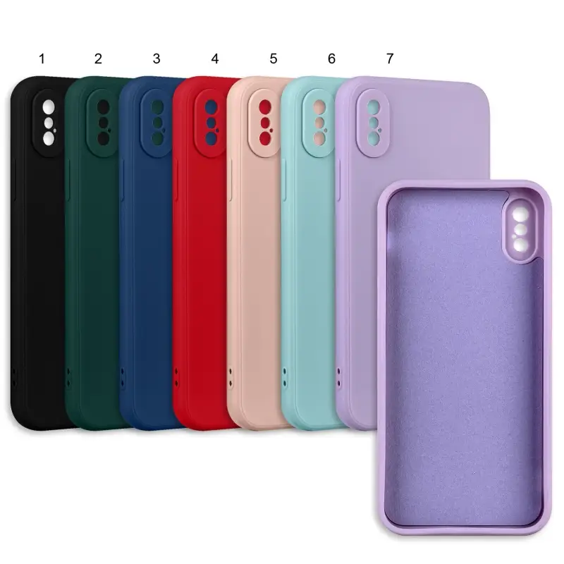 Чехол iPh X/XS цветной силикон