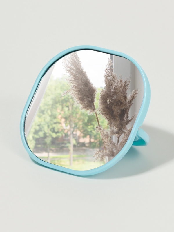 Зеркало карманное &laquo;Узор&raquo;, с подставкой, 8 &times; 8 см, цвет МИКС