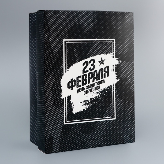 Коробка складная, крышка-дно, "День защитника Отечества", 24 х 17 х 8 см без окна