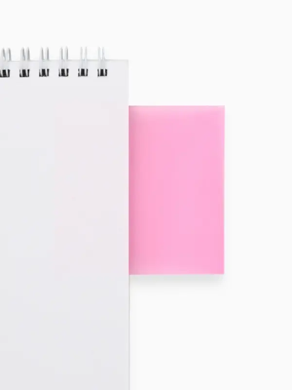 Прозрачные стикеры с липким слоем 75х75мм, 50 листов Буки Бяки, цвет розовый