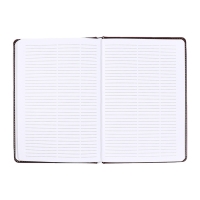 Телефонная книга А5, 64 листа deVENTE. Bravo, твердая обложка из искусственной кожи с поролоном, кремовый блок 70 г/м2, коричневый