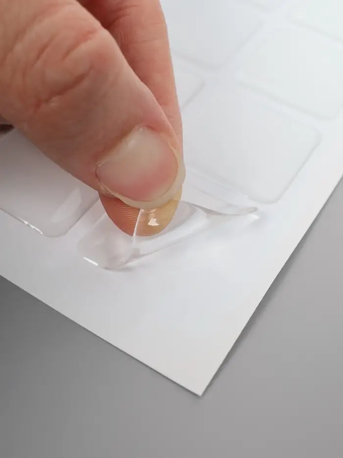 Стикеры эпоксидные прозрачные заготовки 3D 100 шт 2,5 x 2,5 см