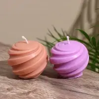 Свеча фигурная формовая &laquo;Шар&raquo;, 5&times;5&times;5 см, соевый воск, МИКС