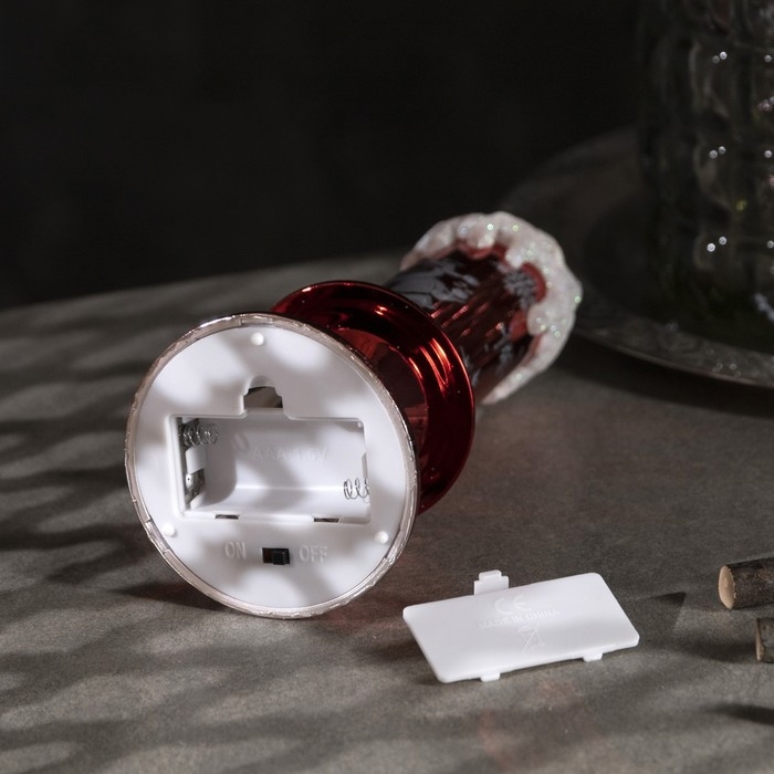 Светодиодная фигура «Свеча с Дедом Морозом» 7 × 20 × 7 см, пластик, батарейки АААх2 (не в комплекте), свечение тёплое белое Светодиодная фигура «Свеча с Дедом Морозом» 7 × 20 × 7 см, пластик, батарейки АААх2 (не в комплекте), свечение тёплое белое