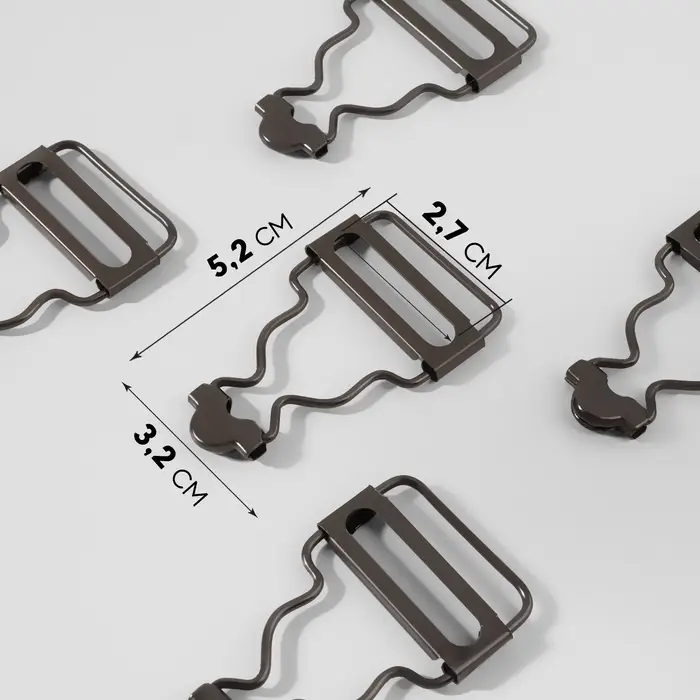 Застёжка для комбинезона, 27 мм, 10 шт., цвет чёрный никель