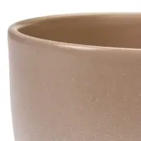 Горшок цветочный с поддоном 1,4 л, d15/h13 см капучино керамика, "Туман" (М)