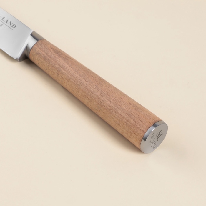 Нож кухонный универсальный SL Home &laquo;Калабрия&raquo;, нержавеющая сталь, 12,5 см, бежевый