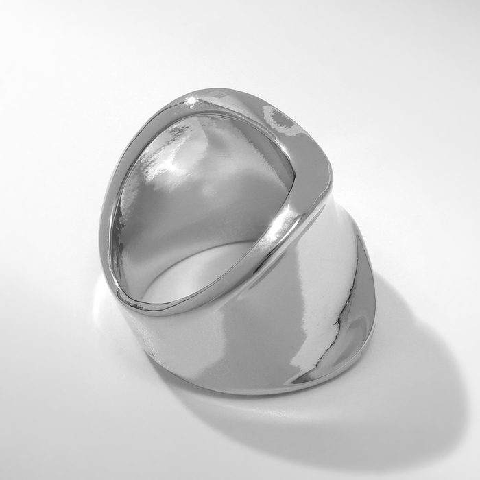 Кольцо металл &laquo;Тренд&raquo; вогнутое, мини, цвет серебро, размер 18
