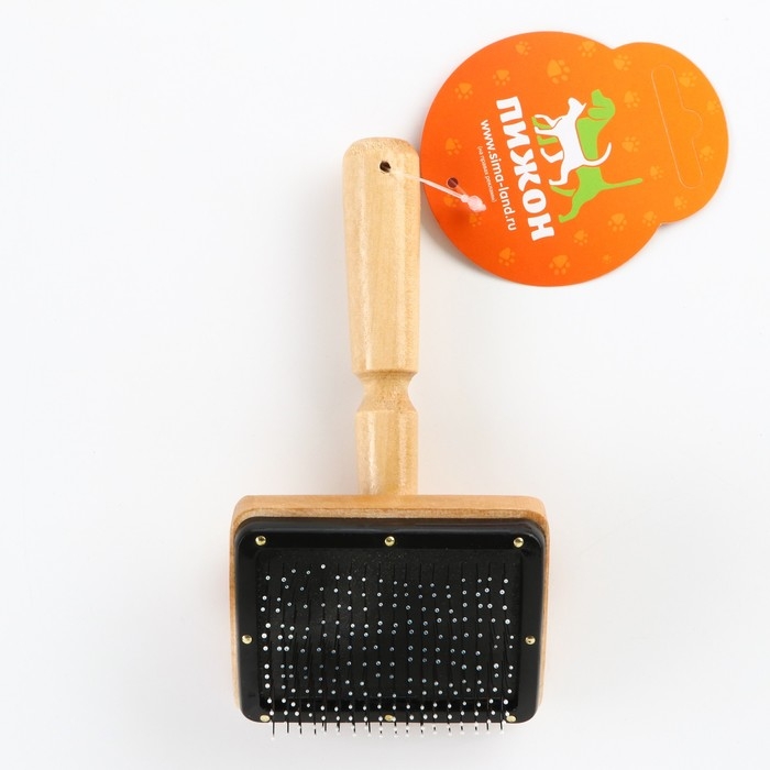 Щётка - пуходёрка деревянная Щётка - пуходёрка деревянная "Премиум" с каплями, основание 80 х 60 мм