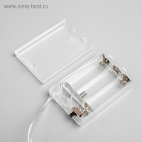 Гирлянда &laquo;Нить&raquo; 3 м с насадками &laquo;Звёзды&raquo;, IP20, прозрачная нить, 20 LED, батарейки AAх3 (нет в комплекте), свечение мульти