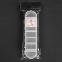 Органайзер для рукоделия, 7 отделений, 19 &times; 5 &times; 2,9 см, цвет прозрачный