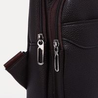 Сумка-слинг мужская из искусственной кожи, цвет коричневый Сумка-слинг мужская из искусственной кожи, цвет коричневый