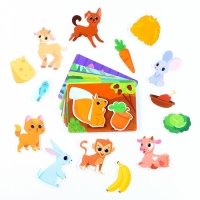 Развивающая игра на липучках &laquo;Изучаем животных. Кто что ест?&raquo;