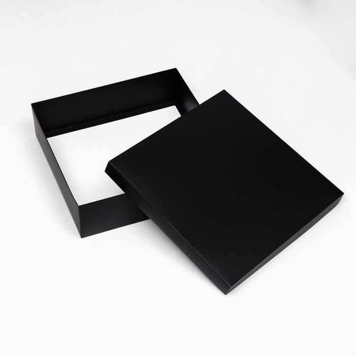 Коробка подарочная складная, упаковка, крышка-дно, чёрная, 30 х 30 х 8 см Коробка подарочная складная, упаковка, крышка-дно, чёрная, 30 х 30 х 8 см