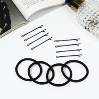 Набор для волос "Классика" (40 невидимок, 10 резинок) чёрный