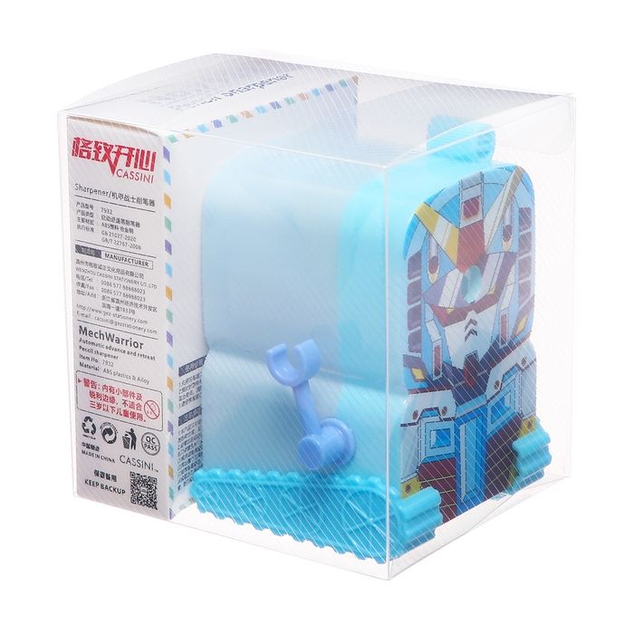 Точилка механическая с контейнером, Робот синий Точилка механическая с контейнером, Робот синий