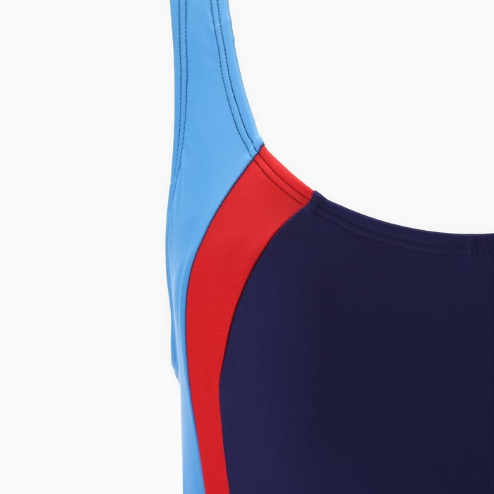 Купальник женский слитный, цвет синий, размер 42 (38)