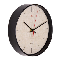 Часы настенные, интерьерные, бесшумные, d-19.5 см, черные