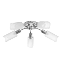 Люстра потолочная Адель 5х40Вт Е14 Хром 52x52x19 см