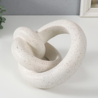 Сувенир полистоун "Абстракция. Узел" белый с чёрными вкраплениями 20х18х11,5 см