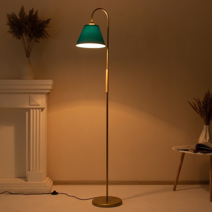 Торшер "Паула" 1х15Вт Е27 золото 42х42х165см