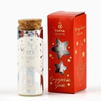 Свеча новогодняя &laquo;Магия момента&raquo;, на Новый год, аромат лаванда, 9 х 3,5 см