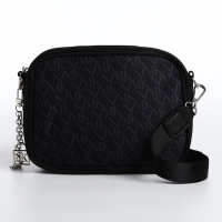 Сумка женская текстильная NK, 19х14х6 см, чёрный цвет Сумка женская текстильная NK, 19х14х6 см, чёрный цвет