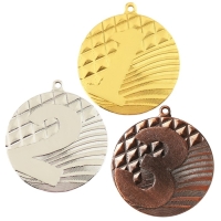 Медаль призовая 002, d= 5см. 3 место. Цвет бронза. Без ленты