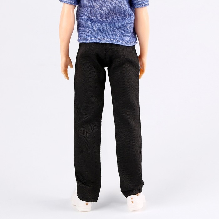 Джинсы для кукол мужчин, длина &mdash; 18 см, цвет чёрный