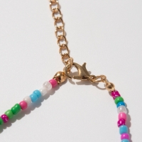 Браслет на ногу &laquo;Ракушки&raquo; два ряда, цветной, 23,3 см