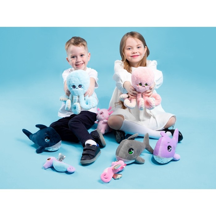 Мягкая игрушка &laquo;Акула&raquo;, цвет синий, 17,5 см