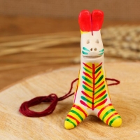 Филимоновская игрушка - свисток &laquo;Заяц&raquo;