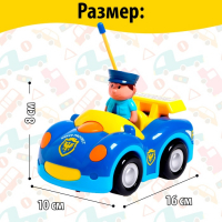 Машина радиоуправляемая &laquo;Полиция&raquo;, работает от батареек, МИКС
